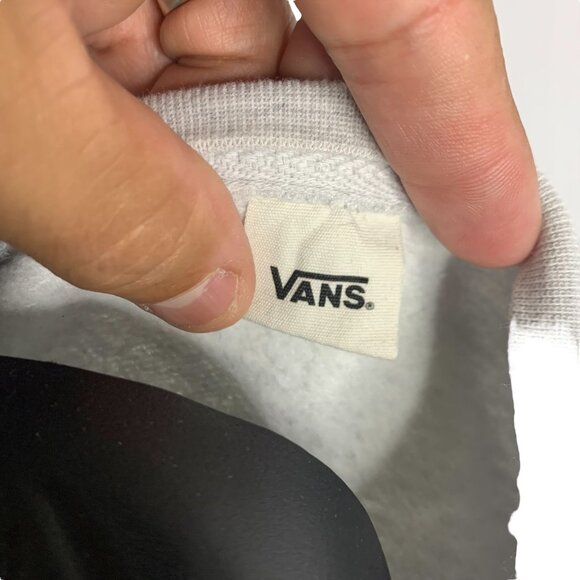 Womens Vans Rare Off The Wall Crew Sweatshirt Floral Sz S Grey - Picture 6 of 6